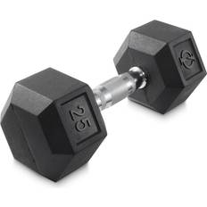 Philosophy Gym Rubber Coated Hex Dumbbell Hand Weight 25lbs