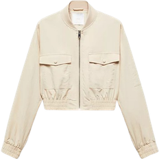 Mango Picola Bomber Jacket - Ecru