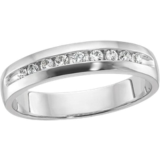 Gem & Harmony Wedding Band Ring - White Gold/Diamonds