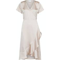 Neo Noir Magga Heavy Sateen Dress - Champagne