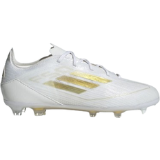 Adidas Kid's F50 Pro Firm FG - Cloud White/Gold Metallic/Cloud White