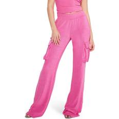 Good American Terry Cargo Pants - Pink Glow