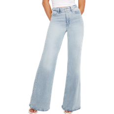 Good American Women's Good Waist Palazzo Flare Jeans - Blue