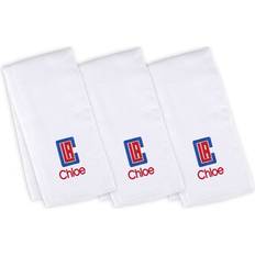 Accessories Chad & Jake Infant White LA Clippers Personalized Burp Cloth 3-Pack