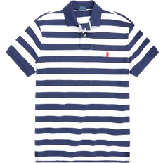 Polo Shirts Polo Ralph Lauren Classic Fit Striped Mesh Polo Shirt - Newport Navy/White