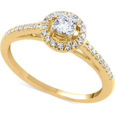 Gold - Wedding Rings Macy's Halo Engagement Ring - Gold/Diamonds