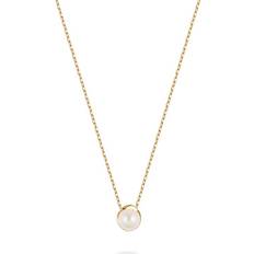 Damen - Gold Halsketten Christ Chain - Gold/Pearl