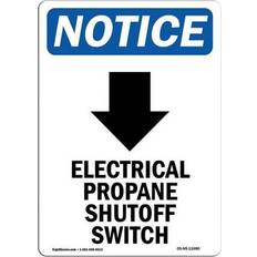 Blue Workplace Signs SignMission & Graphics, 12 18 OSHA Notice Electrical Propane