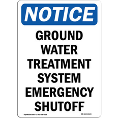 Blue Workplace Signs SignMission & Graphics, 12 18 OSHA Notice Ground Water Treatment