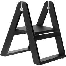 Gejst Reech Step Ladder Black Seating Stool 18.5"