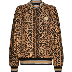 Dolce & Gabbana Herren Oberteile Dolce & Gabbana Leopard Print Crespo Round Neck Sweatshirt - Multicolour