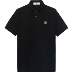 Stone Island Slim Fit Short Sleeve Polo Shirt - Black