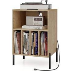 Furniture Costway Record Player Stand Book Shelf