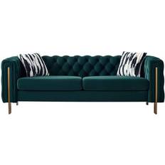 Simplie Fun Chesterfield Modern Tufted Green Sofa 84.2" 3 Seater