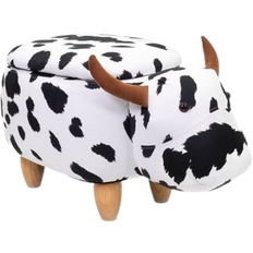 Storage Benches Critter Sitters Cow Shape Storage Ottoman Seat