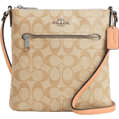 Silver Bags Coach Mini Rowan File Bag In Signature Canvas - Signature Canvas/Silver/Light Khaki/Faded Blush