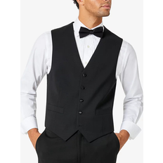 Black - L - Men Suits Tommy Hilfiger Men's Flex Stretch Tuxedo Vest - Black