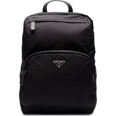 Prada Backpacks Prada `Re-Nylon` And Saffiano Leather Backpack Black UNIQUE