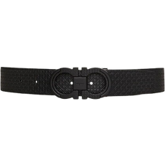 Ferragamo Reversible and Adjustable Gancini Belt - Black