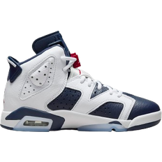 Blue Sneakers Children's Shoes Nike Air Jordan 6 Retro GS - White/Midnight Navy/Varsity Red