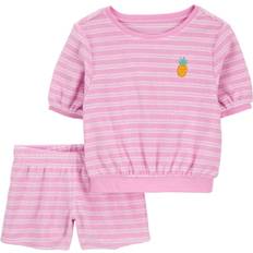 Carter's Toddler Embroidered Terry Set - Pink