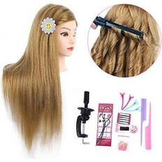 Training Heads Medo Inch Makeup Mannequin Head Long Straight Hair Dresser & Practice Long Training Head