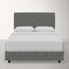 Full Frame Beds AllModern Marquise Cotton Pepper Tweed Frame Bed