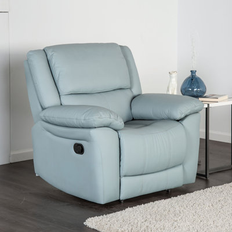 Furniture of America of America Axton Modern Leather Match Manual Recliner Top Armchair