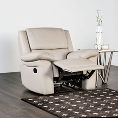 Furniture of America of America Axton Modern Leather Match Manual Recliner Top Armchair