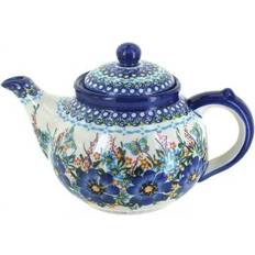 Blue Rose Pottery Polish Vena Garden of Blue Teapot