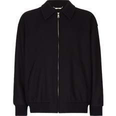 Dolce & Gabbana Men Outerwear Dolce & Gabbana Wool Blend Bomber Jacket - Blue