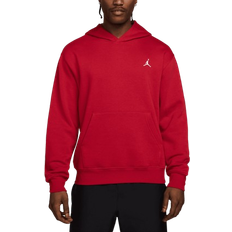 Red - Unisex Tops Nike Jordan Brooklyn Fleece Pullover Hoodie Unisex - Gym Red/White