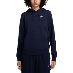 Blue - Hoodies - Women Sweaters Nike Women's Sportswear Club Fleece Pullover Hoodie - Obsidian/White