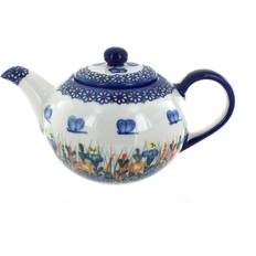 Oven Safe Teapots Blue Rose Pottery Polish 8C WR Unikat Teapot