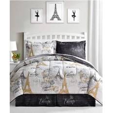 Polyester Bed Linen FairField Square Collection Paris Gold Bed Linen Gold, Black, White (274.3x259.1)