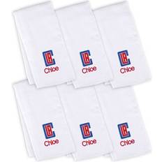 Accessories Chad & Jake Infant White LA Clippers Personalized Burp Cloth 6-Pack