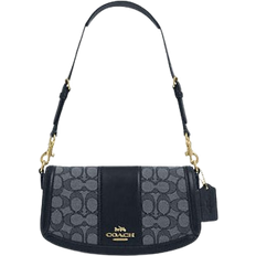 Coach Andrea Small Shoulder Bag In Signature Jacquard - Gold/Navy/Midnight Navy