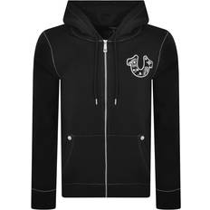 True Religion Paisley Chenille Zip Hoodie - Black