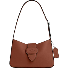 Silver Bags Coach Outlet Eliza Shoulder Bag With Leather Covered Closure - Sv/Redwood