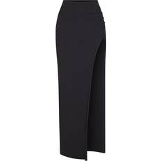 Long Skirts SKIMS Raw Edge Slit Long Skirt - Onyx