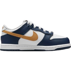 Blue Sneakers Children's Shoes Nike Dunk Low PS - White/Midnight Navy/Wheat