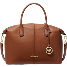 Michael Kors Hyde Large Pebbled Leather Satchel - Luggage