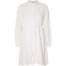 Kjoler Selected Tatiana Long Sleeved Shirt Dress - Bright White