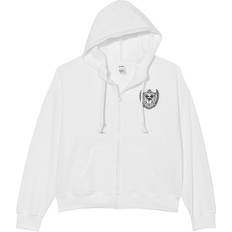 PINK Ivy Fleece Campus Full-Zip Hoodie - Optic White Beverly Hills