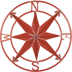 20 Distressed Compass Rose Nautical Wall Decor 20x20"