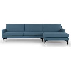 AllModern Jones Flavio Dusty Blue Sofa 119" 2 3 Seater