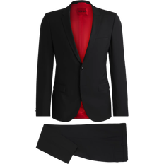 Herren - Schwarz Anzüge Hugo Boss Arti Hesten212x Extra Slim Fit Suit - Black