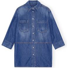 Ganni Denim Oversized Shirt - Blue