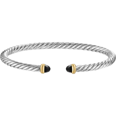 David Yurman Cable Flex Bracelet - Silver/Gold/Onyx