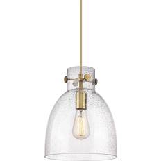 Innovations Lighting Newton Bell Brushed Brass/Seedy Pendant Lamp 10"